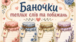 Баночки для написання теплих слів та побажань