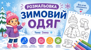 Розмальовка "Зимовий одяг"