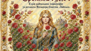 👑Інфографіка "Троянда і Меч"🌹 Роман "Айвенго" Вальтера Скотта👑