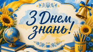 Плакат (постер) "З Днем знань!"