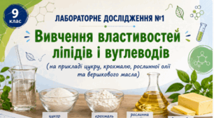 🧪⚗️ ЛАБОРАТОРНЕ ДОСЛІДЖЕННЯ №1 Вивчення властивостей ліпідів і вуглеводів (на прикладі цукру, крохмалю, рослинної олії та вершкового масла)  Біологія, 9 клас НУШ (завдання для учнів+зразок виконання)