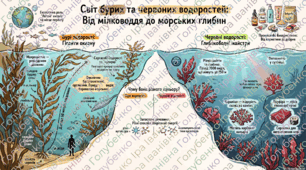 § 14. Які особливості бурих і червоних водоростей. Матеріали до уроку