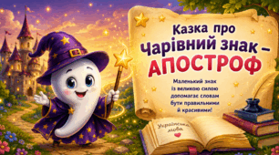 🪄Казка про чарівний знак — Апостроф. Навчальна презентація