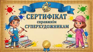 🎨🖌️ Сертифікати «Справжньому Суперхудожнику» та «Справжній Суперхудожниці»