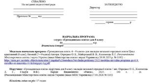Навчальна програма з Громадянської освіти для 8 класу з групами результатів (за модельною програмою Охредько О. Е., Майорський В. В., Коломєєць Л. Г. )