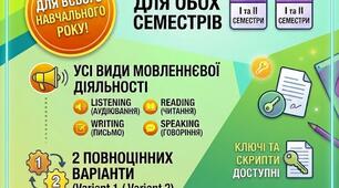 Комплексний пакет діагностичних робіт з англійської мови для 7 класу (НУШ) до підручника Prepare 7 | Усі види мовленнєвої діяльності + Ключі [ПОВНИЙ РІЧНИЙ КОМПЛЕКТ]
