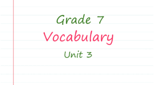 Prepare 7. Unit 3. Vocabulary