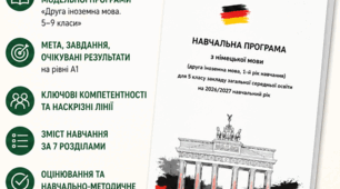 Навчальна програма з німецької мови (друга іноземна мова, 1-й рік навчання) для 5 класу НУШ на 2026/2027 навчальний рік
