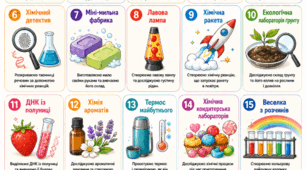 20 дослідницьких STEM-проєктів з хімії