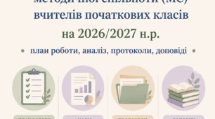 Тека методичної спільноти (МС) вчителів початкових класів на 2026/2027 н.р.: план роботи, аналіз, протоколи, доповіді