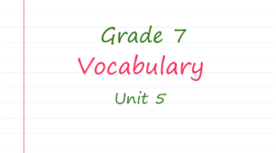 Prepare 7. Unit 5. Vocabulary