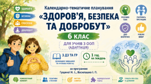 Інклюзія. ЗБД 6 клас НУШ Календарно-тематичне планування для учнів з ООП з ДЗ та ГР за програмою Гущиної Н. І., Василашко І. П. ( 1 год.на тиждень) (АДАПТАЦІЯ)