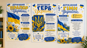 🇺🇦 Набір плакатів «Державні символи України» 🇺🇦