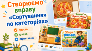Створюємо вправу «Сортування по категоріях»: просто, цікаво, ефективно