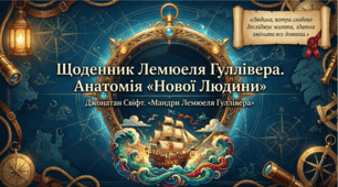 9 клас НУШ. Джонатан Свіфт. "Мандри Лемюеля Гуллівера". Образ Гуллівера як втілення концепції нової людини. Презентація, інфографіка, робочий аркуш