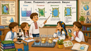 Осмос. Плазмоліз і деплазмоліз. Вакуолі