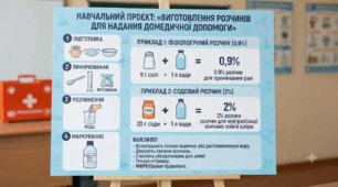 Навчальний проєкт: «Виготовлення розчинів для надання домедичної допомоги»