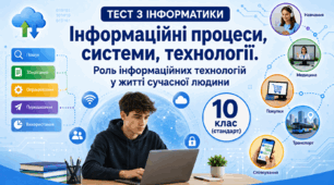 Тест 1. Інформація, повідомлення, дані