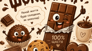 День Шоколаду. Декор для класної кімнати до Дня Шоколаду. Шоколад. Розтяжка до Дня Шоколаду.