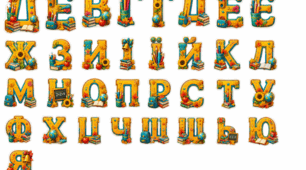 Український алфавіт. Декоративні літери для оформлення класу