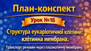 План-конспект 📝Урок № 16 Структура евкаріотичної клітини: клітинна мембрана. Транспорт речовин через плазматичну мембрану. Надмембранні комплекси клітини. 9 клас НУШ (за програмою П. Балана, О. Кулініч); за підручником (автори: П. Балан, О. Козленко)