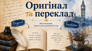Оригінал та переклад. Художній переклад