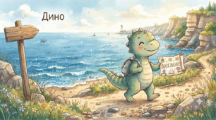 «Динозаврик у Країні Дієслів» 🦖🧩Крок за кроком
