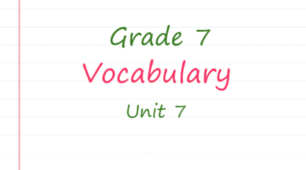 Prepare 7. Unit 7. Vocabulary