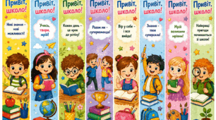 Закладки для книг «Привіт, школо!» до ДНЯ ЗНАНЬ