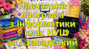 Навчальна програма «Інформатика 9 клас» на основі модельної програми та підручника авторів: І.Завадський та інші 1 година на тиждень