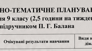 КТП 9 кл до підручника П. Балана 2,5 год на тиждень
