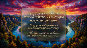 9 клас НУШ. Генріх Гейне. "Книга пісень". Утілення високого почуття кохання у віршах митця. Особливості поетичної мови творів. Презентація, інфографіка, робочий аркуш