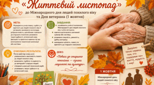 Майстер - клас: "Життєвий листопад. 1  жовтня- Міжнародний день людей похилого віку та День ветерана"