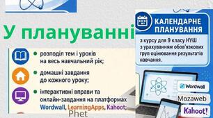 Календарно-тематичне планування з фізики 9 клас НУШ (Максимович)