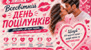 Постер 🩷 "6 липня - Всесвітній День поцілунків"❤️🩷👄
