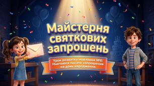 «Навчаюся писати запрошення на день народження» (Урок розвитку мовлення №6 для 2 класу)