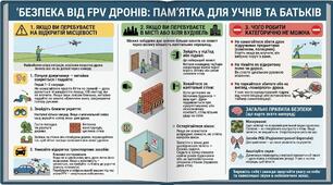 Пам'ятка "Безпека від FPV-дронів: пам'ятка для учнів та батьків"