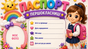 Паспорт першокласника та першокласниці 2026!