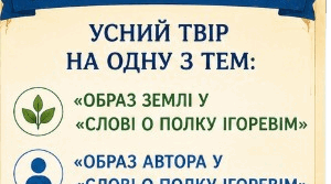 Робочий аркуш до уроку "Урок мовленнєвого розвитку №1. Усний твір на одну з тем: « Образ землі у «Слові о полку Ігоревім». «Образ автора у «Слові о полку Ігоревім»"
