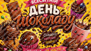 Постер 🤎🍬 Всесвітній День шоколаду🤎🍫🍬