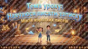 «Мистецтво коротких повідомлень: Як правильно писати записки» (Урок розвитку мовлення №9 для 2 класу)