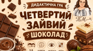 Дидактична гра «Четвертий зайвий. Шоколад»