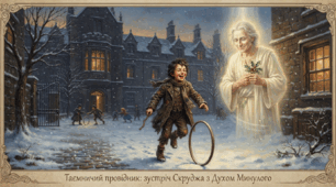 «Таємничий провідник: зустріч Скруджа з Духом Минулого» 🕵️‍♂️❄️Пазл