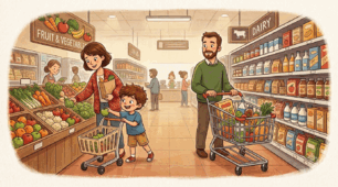 Mike's Family Shopping Day: Read & Complete