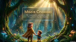 Стрес. Магія спокою🧠 Стрес без паніки: дієві техніки для дітей і дорослих. Презентація+інфографіка