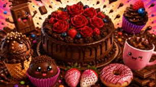 Пазл 👑🍬🍫 Всесвітній День шоколаду 🍰🤎🎂