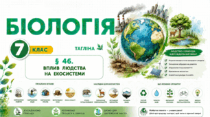 Вплив людства на екосистеми. Презентація, інфографіка, робочий аркуш