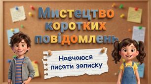 Навчаюся писати записки (Урок розвитку мовлення №9 для 2 класу)