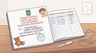 Індивідуальна картка дитини з ООП на 2026-2027 н. р.