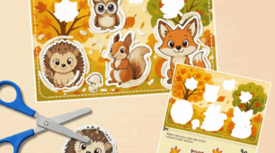 Осіння Аплікація для Дошкільнят! 🦊🐿️🦔